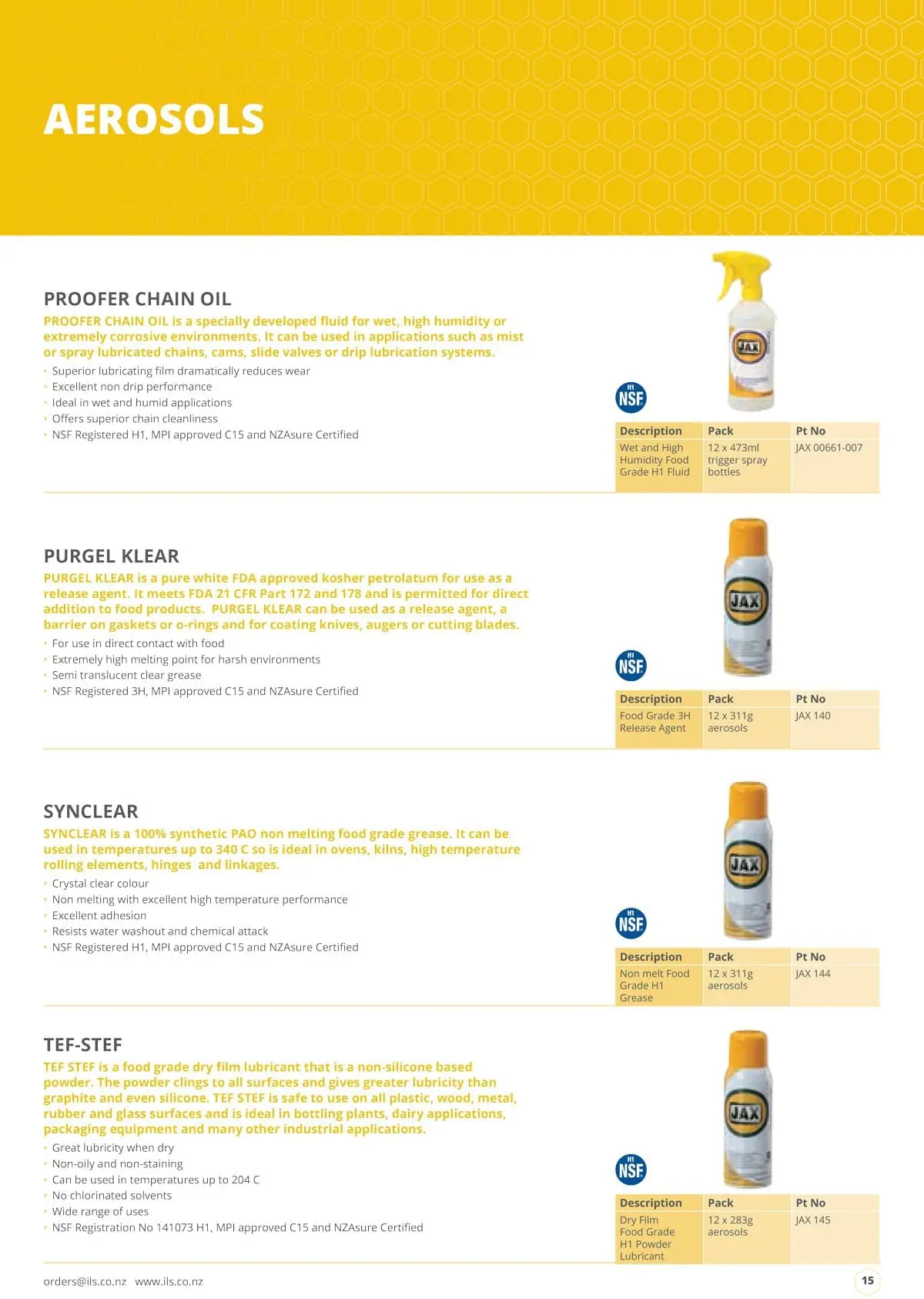 ils food grade 15 min